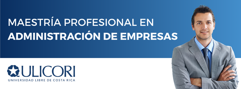 Un banner horizontal con fondo en degradado azul (de oscuro a claro, de izquierda a derecha).
En la mitad superior izquierda